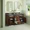 James Martin Vanities 60'' Double Vanity, Mid-Century Walnut w/ 3 CM Parisien Bleu Quartz Top 424-V60D-WLT-3PBL - alternate 4